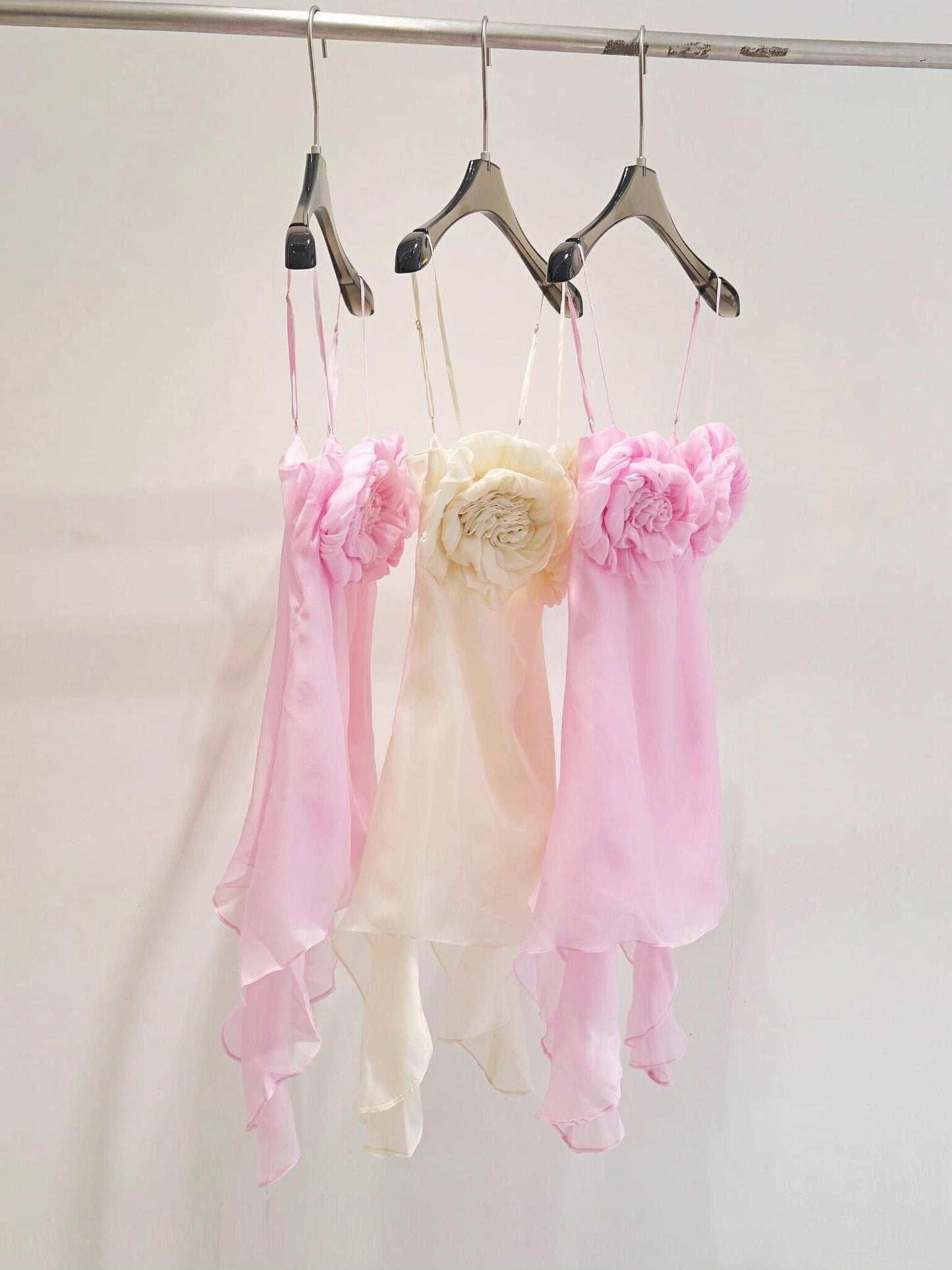 Robe de soirée courte rose à bretelles spaghetti, coupe trapèze, tenue de soirée courte et élégante, tenue de cocktail pour 16 ans, en tulle, Hoco DH2775