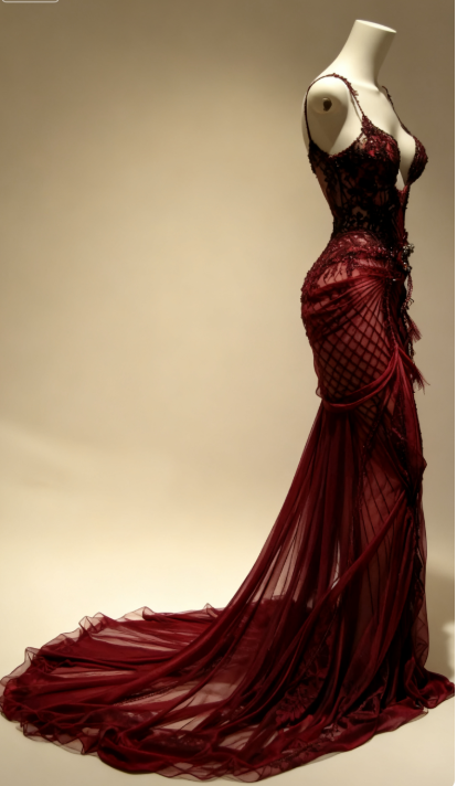 Sexy Mermaid Spaghetti Straps Wine Red Long Birthday Dress Birthday Outfits Graduation Dresses D2606