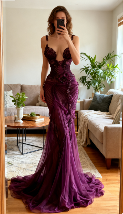 Sexy Mermaid Spaghetti Straps Wine Red Long Birthday Dress Birthday Outfits Graduation Dresses D2606