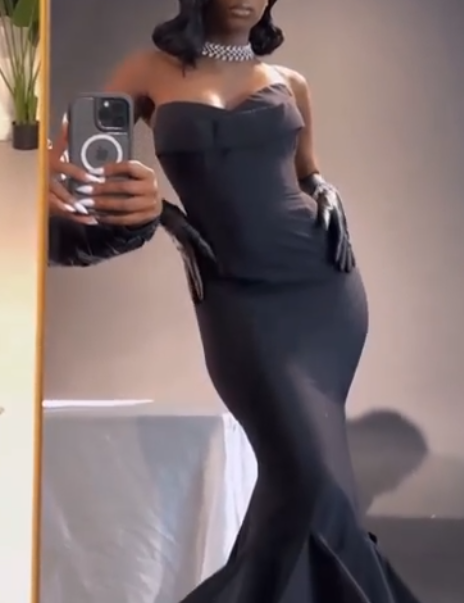 Gorgeous Mermaid Sweetheart Black Satin Black Girl 23rd Birthday Dress Prom Dress Birthday Outfits For Women D2612