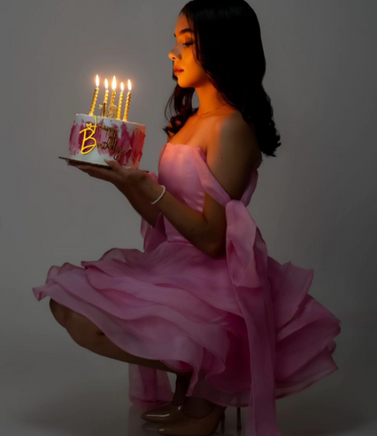 Cute Ball Gown Off The Shoulder Pink Chiffon Mini Short Formal 8th Grade Homecoming Dresses Summer Middle School Hoco Dress Homecoming Outfits Birthday Outfit DH1009