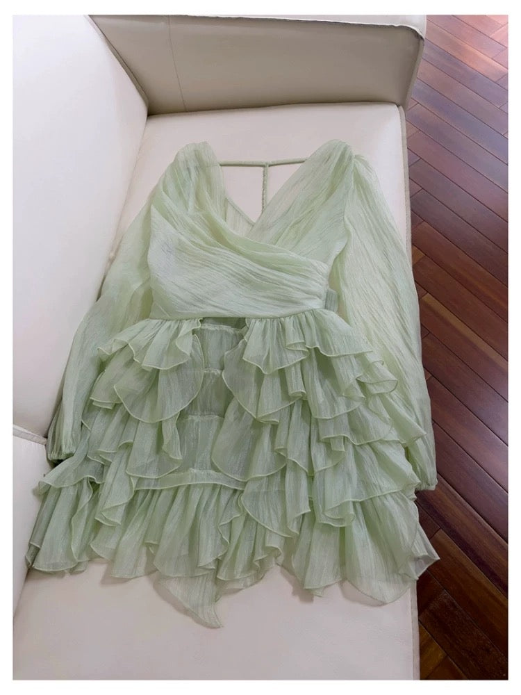 Cute A Line Spaghetti Straps Mint Green Chiffon Formal 8th Grade Homecoming Dresses Summer Middle School Hoco Dress Homecoming Outfits DH102