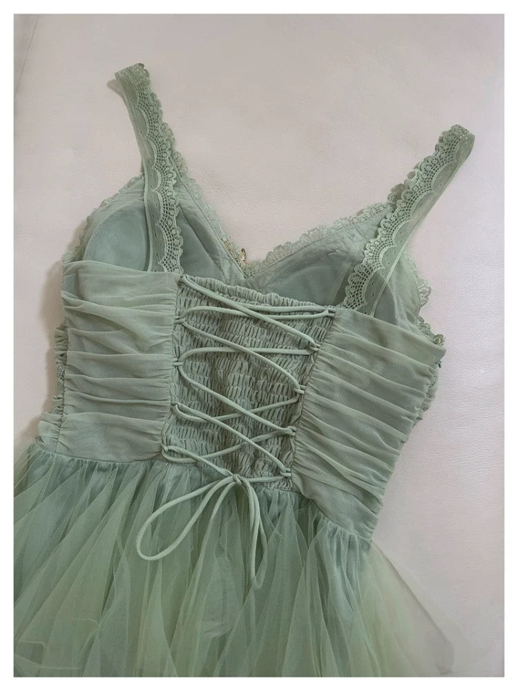 Cute A Line Straps Mint Green Tulle Formal 8th Grade Homecoming Dresses Summer Middle School Hoco Dress Homecoming Outfits DH103