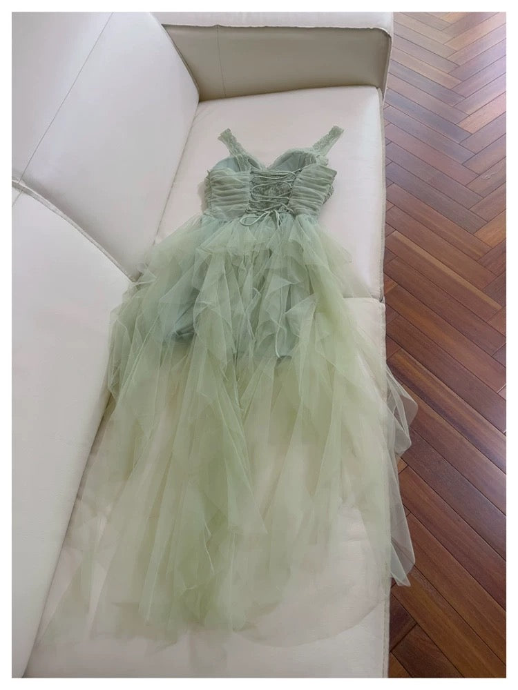 Cute A Line Straps Mint Green Tulle Formal 8th Grade Homecoming Dresses Summer Middle School Hoco Dress Homecoming Outfits DH103
