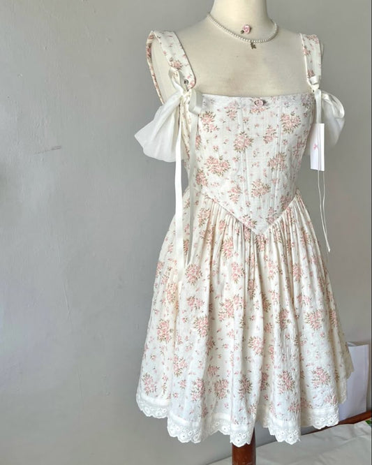 Cute A line Square Neck Floral Short Formal 8th Grade Homecoming Dresses Summer Middle School Hoco Dress Homecoming Outfits DH113
