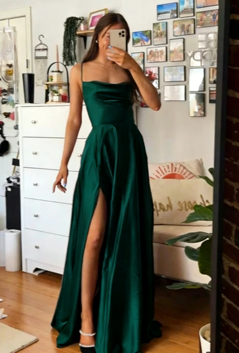 Elegant A line Spaghetti Straps Burgundy Backless Long Prom Dresses Party Dress Summer 20th Birthday Outfits 18th Birthday Dress Inspo For Teens DH120
