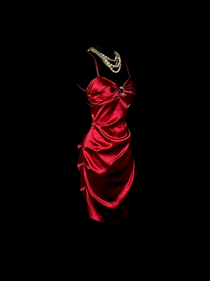 Unique Sheath Spaghetti Straps Red Sleeveless Short Mini Green Formal 7th Grade Homecoming Dresses Middle School Prom Dress Hoco Outfits DH1329