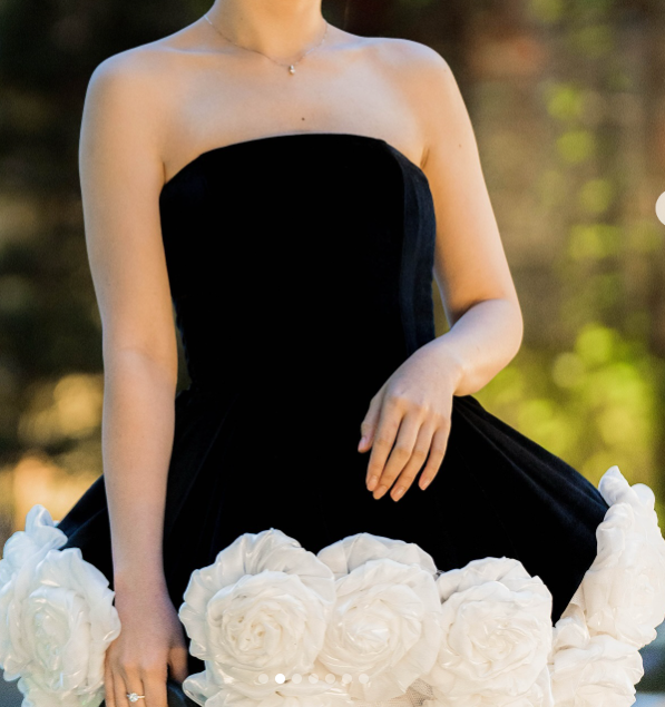 Trendy Ball Gown Strapless Black Velvet Mini Short Formal 7th Grade Homecoming Dresses Middle School Short Prom Dress Hoco Outfits DH1345