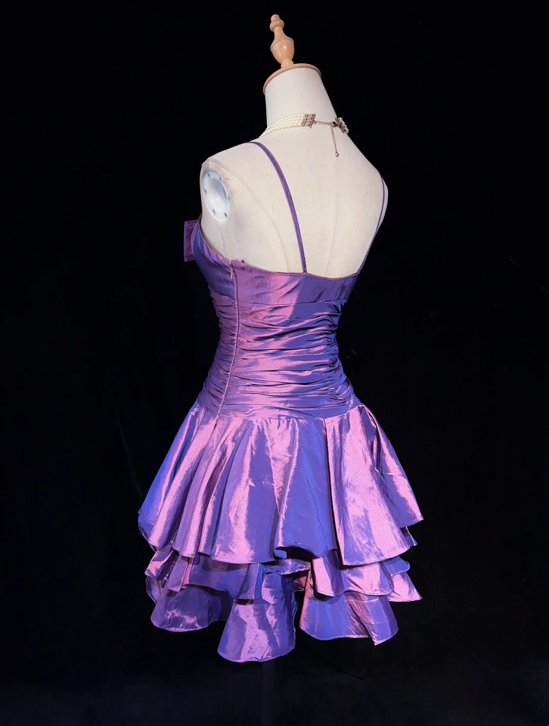 Trendy A Line Spaghetti Straps Grape Mini Short Formal 8th Grade Homecoming Dresses Middle School Short Prom Dress Hoco Outfits DH1433