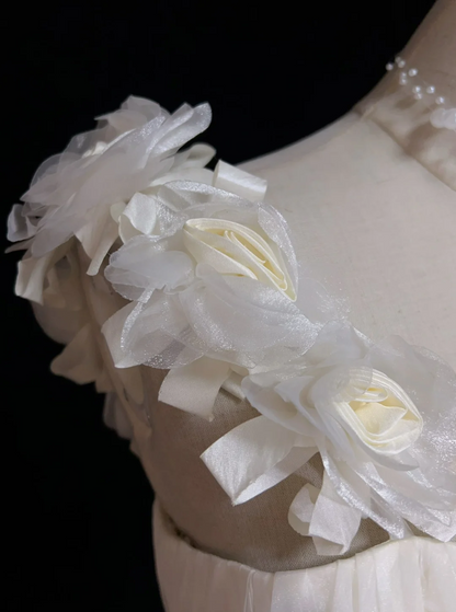 Unique Ball Gown One Shoulder White Organza Short Mini Formal 7th Grade Homecoming Dresses Middle School Short Cocktail Night Dress Hoco Outfits DH1441