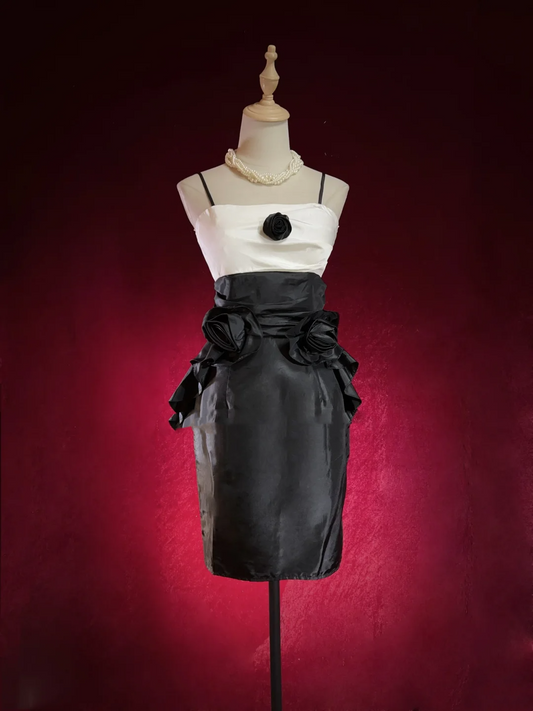 Unique Sheath Spaghetti Straps Black Short Mini Formal 7th Grade Homecoming Dresses Middle School Short Cocktail Night Dress Hoco Outfits DH1446