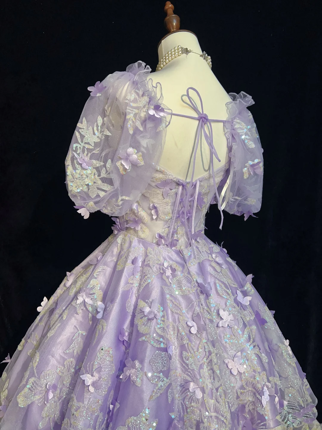 Sexy Ball Gown Square Neck Short Sleeves Lilac Tulle Short Mini Formal 7th Grade Homecoming Dresses Middle School Cocktail Night Dress Hoco Outfits DH1554