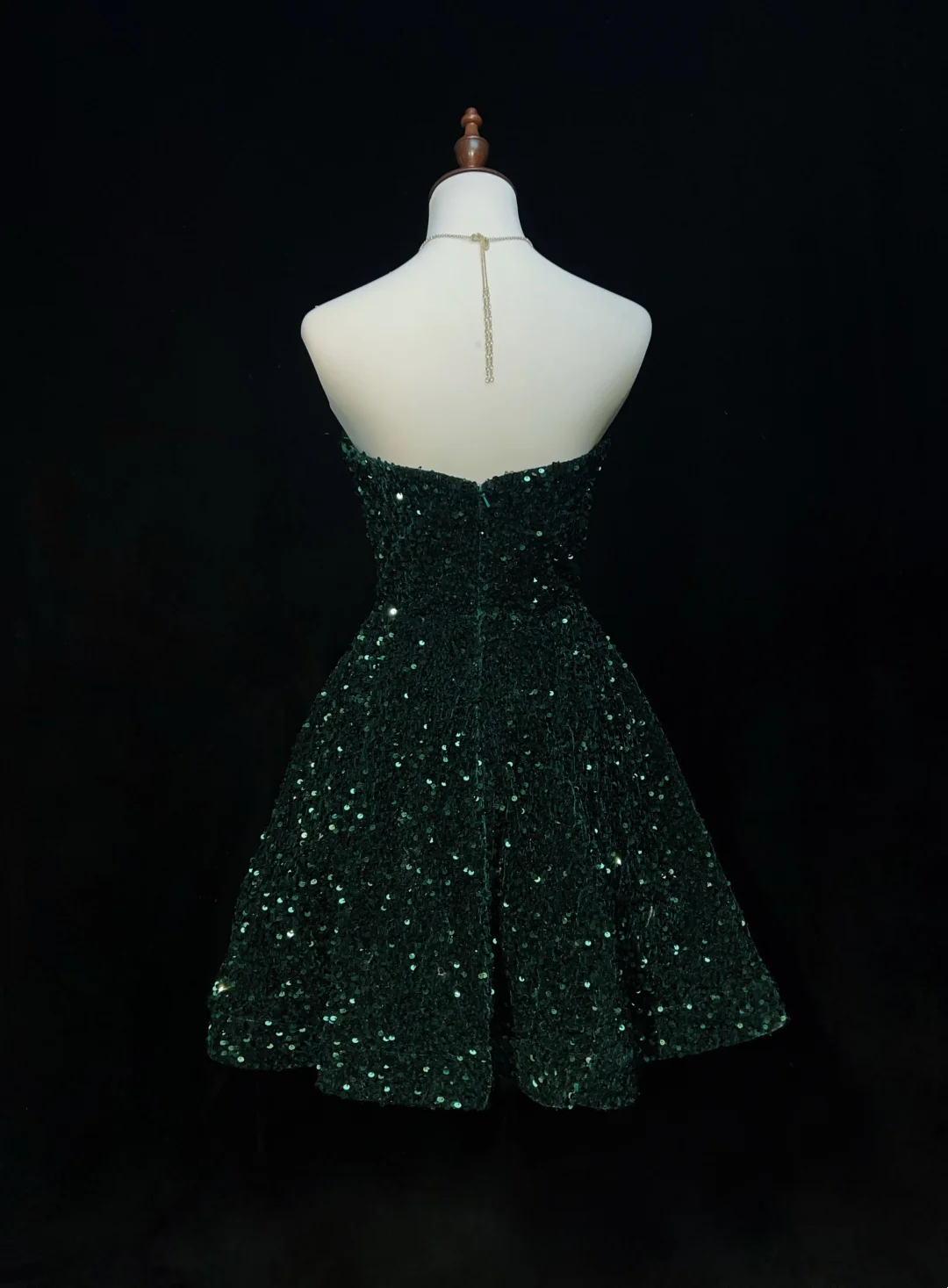 Trendy Ball Gown Sweetheart Dark Green Sequin Mini Short Formal 8th Grade Homecoming Dresses Middle School Hoco Dress Cocktail Outfits DH1457