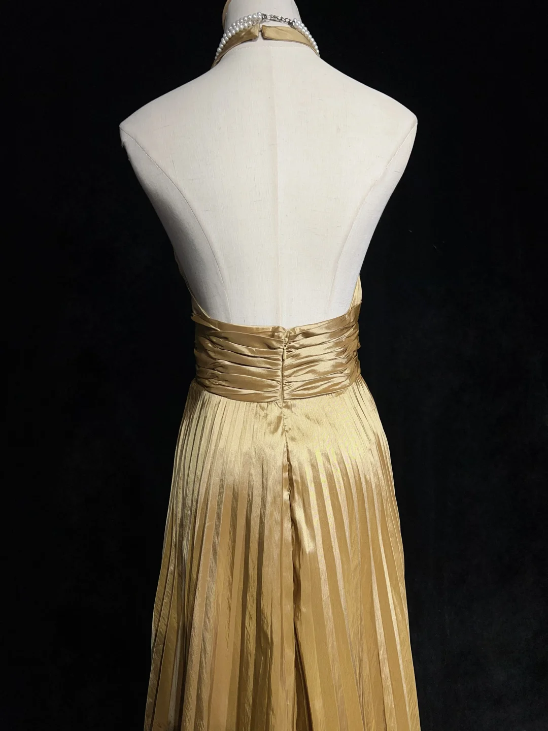 Vintage A Line Halter Gold Taffeta Tea Length Formal 8th Grade Homecoming Dresses Middle School Cocktail Dress Hoco Outfits DH1473