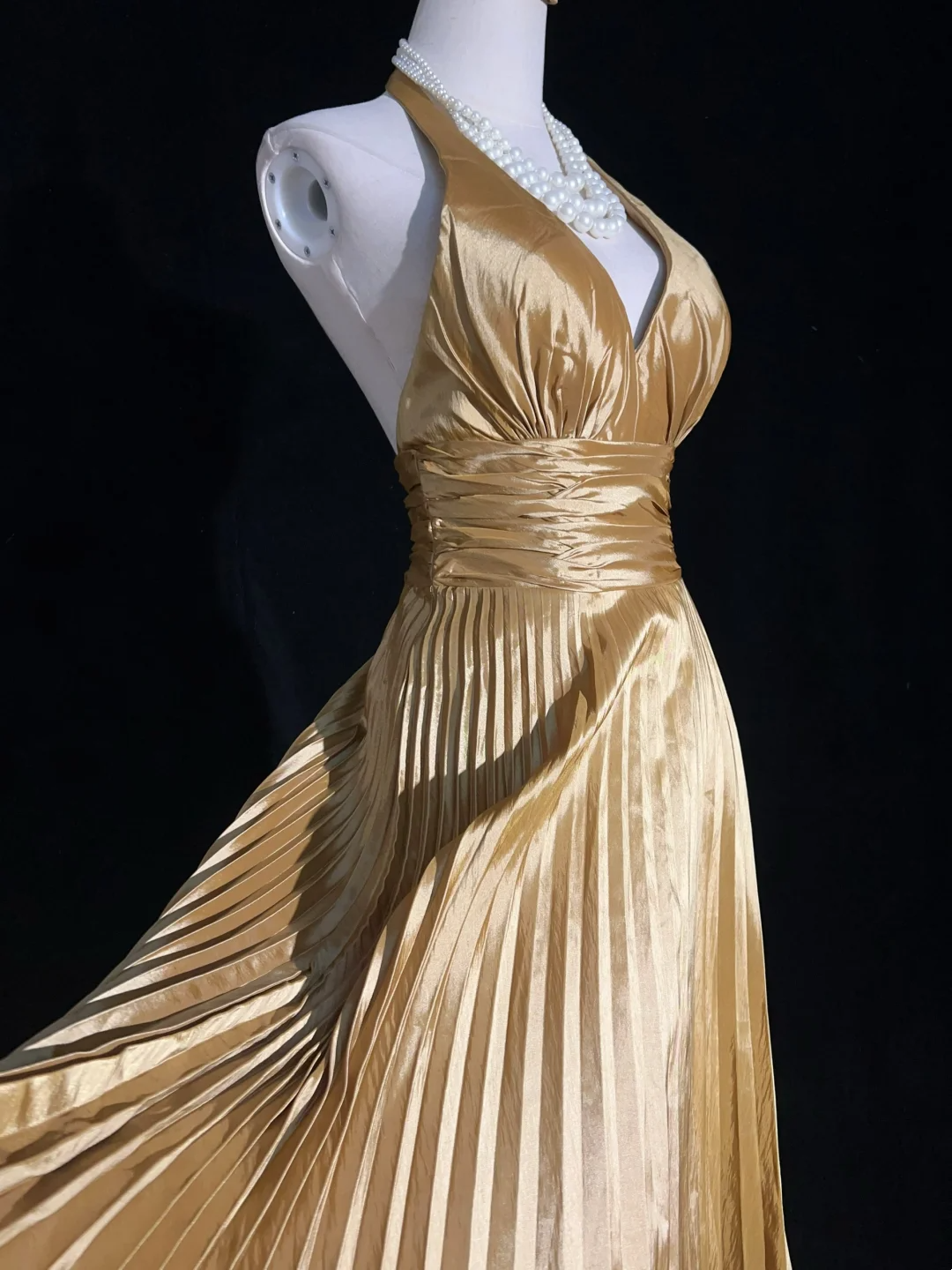 Vintage A Line Halter Gold Taffeta Tea Length Formal 8th Grade Homecoming Dresses Middle School Cocktail Dress Hoco Outfits DH1473