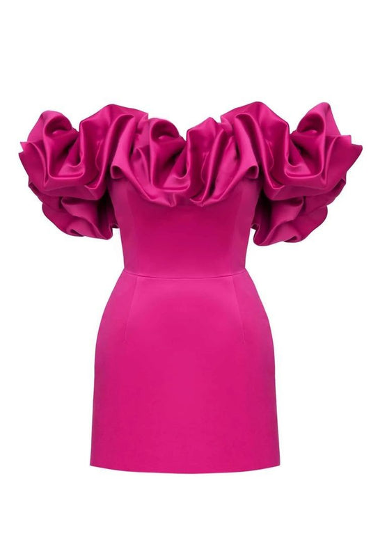 Cute Sheath Off The Shoulder Pink Satin Formal 8th Grade Homecoming Dresses Summer Middle School Hoco Dress Homecoming Outfits DH149