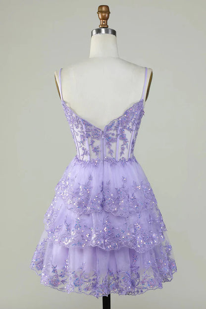 Unique A line Spaghetti Straps Blue Lace Short Mini Formal 7th Grade Homecoming Dresses Middle School Short Cocktail Night Dress Hoco Outfits DH1513