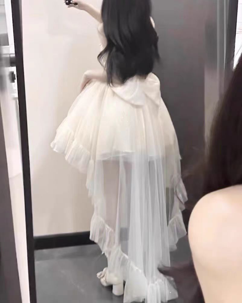 Gothic Ball Gown Spaghetti Straps Tulle Formal 8th Grade Homecoming Dresses Middle School Hoco Dress Lolita Outfits DH1625