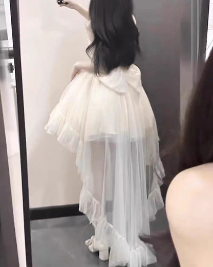 Gothic Ball Gown Spaghetti Straps Tulle Formal 8th Grade Homecoming Dresses Middle School Hoco Dress Lolita Outfits DH1625