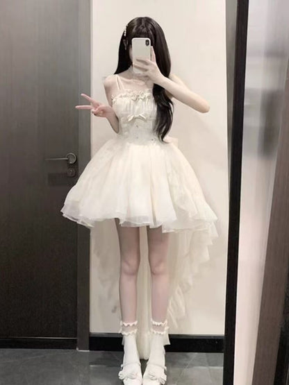 Gothic Ball Gown Spaghetti Straps Tulle Formal 8th Grade Homecoming Dresses Middle School Hoco Dress Lolita Outfits DH1625