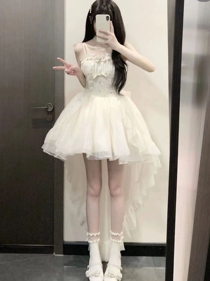 Gothic Ball Gown Spaghetti Straps Tulle Formal 8th Grade Homecoming Dresses Middle School Hoco Dress Lolita Outfits DH1625