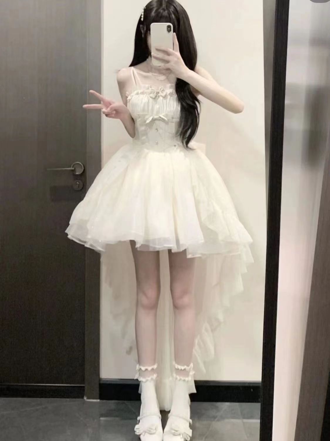 Gothic Ball Gown Spaghetti Straps Tulle Formal 8th Grade Homecoming Dresses Middle School Hoco Dress Lolita Outfits DH1625