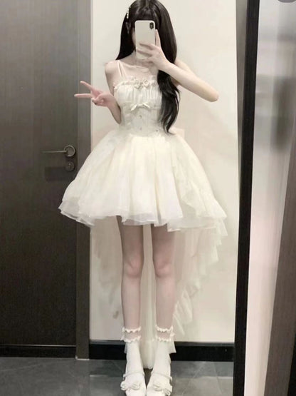 Gothic Ball Gown Spaghetti Straps Tulle Formal 8th Grade Homecoming Dresses Middle School Hoco Dress Lolita Outfits DH1625