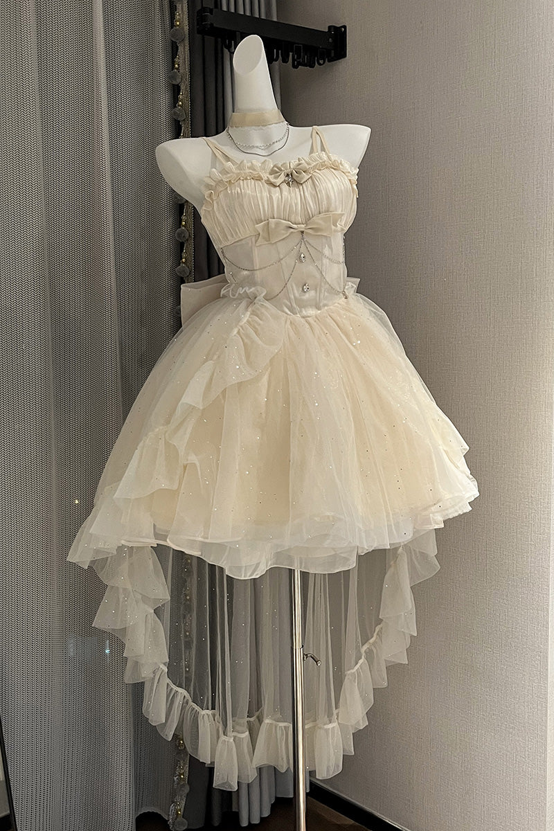 Gothic Ball Gown Spaghetti Straps Tulle Formal 8th Grade Homecoming Dresses Middle School Hoco Dress Lolita Outfits DH1625