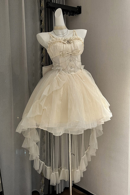 Gothic Ball Gown Spaghetti Straps Tulle Formal 8th Grade Homecoming Dresses Middle School Hoco Dress Lolita Outfits DH1625