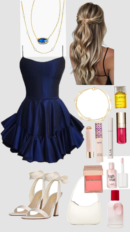 Cute A line Spaghetti Straps Navy Blue Satin Short Formal 8th Grade Homecoming Dresses Middle School Semi Mini Formal Hoco Dress Hoco Court Dresses DH1723