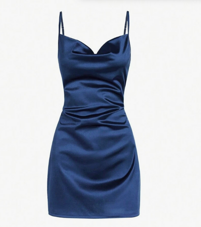Classy Sheath Straps Blue Short Mini Formal 8th Grade Homecoming Dresses Middle School Hoco Court Dress 21st Birthday Dress Hoco Outfits DH1742