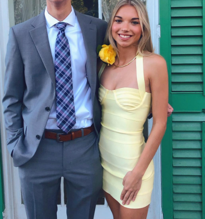 Classy Sheath Sweetheart Neck Yellow Short Mini Formal 8th Grade Homecoming Dresses Middle School Hoco Court Dress 21st Birthday Dress Hoco Outfits DH1752