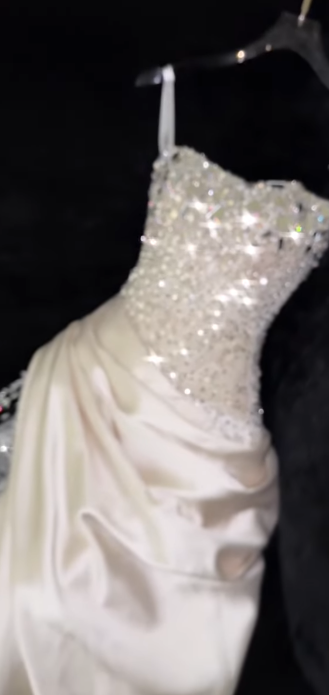 Luxury Mermaid Sweetheart White Satin Wedding Dress Modest Wedding Dresses Princess Wedding Gowns DH1773
