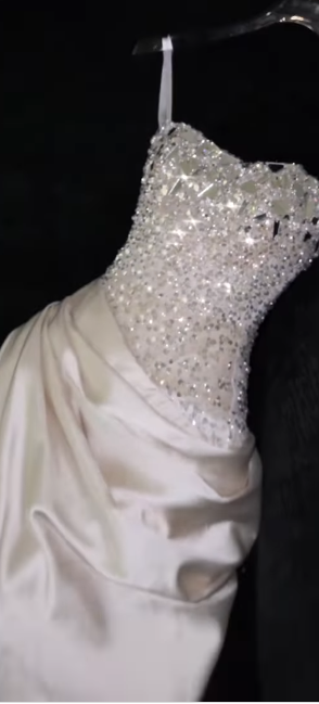 Luxury Mermaid Sweetheart White Satin Wedding Dress Modest Wedding Dresses Princess Wedding Gowns DH1773