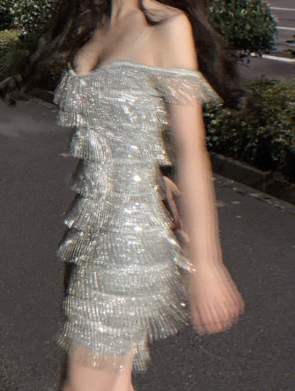 Sexy Sheath Spaghetti Straps Sequin Short Mini Formal 8th Grade Homecoming Dresses Middle School Hoco Court Dress 21st Birthday Dress Hoco Outfits DH1889