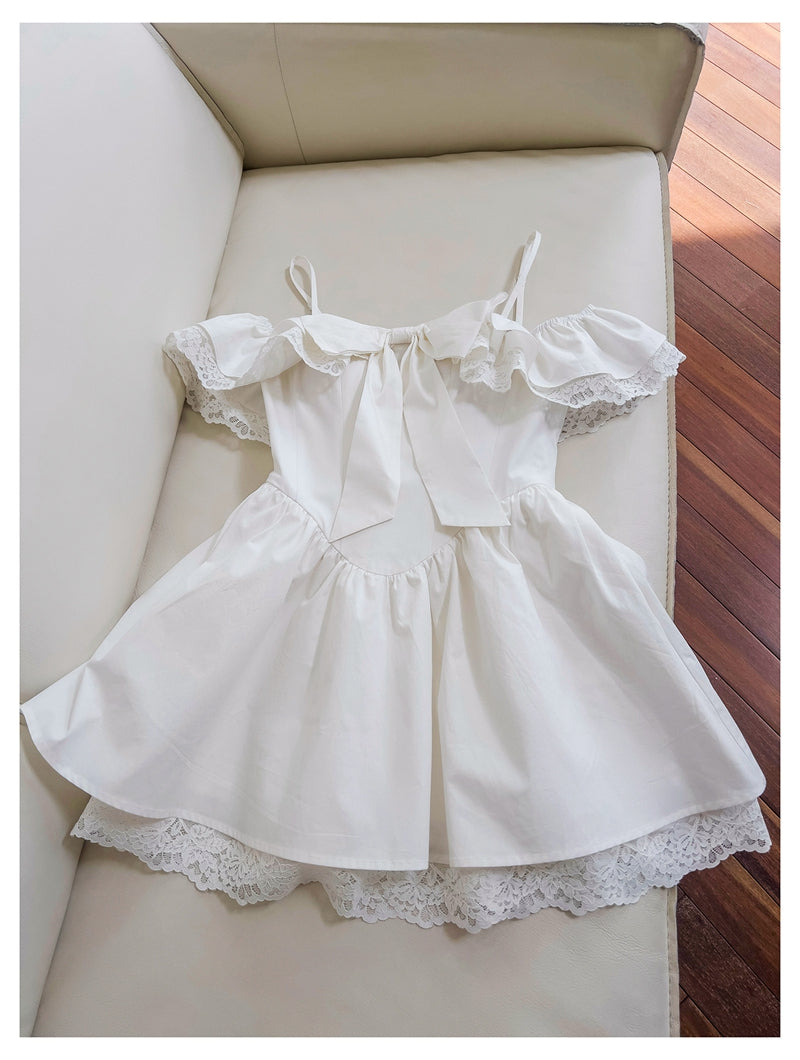Cute A Line Spaghetti Straps White Grad Dress Inspo Short Mini Formal 8th Grade Homecoming Dresses High School Hoco Court Dress Graduation Dress Hoco Outfits DH1896