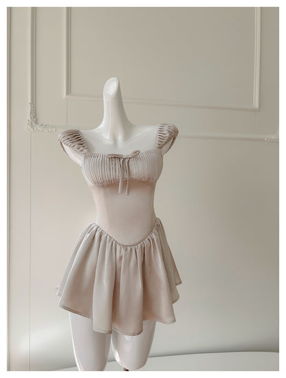 Simple A Line Square Champagne Chiffon Short Mini Formal 8th Grade Homecoming Dresses High School Hoco Court Dress Graduation Dress Cocktail Outfits DH1902