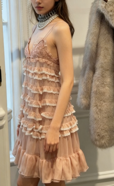 Pretty A Line Spaghetti Straps Blush Pink Lace Grad Dress Inspo Short Mini Formal 8th Grade Homecoming Dresses High School Hoco Court Dress Graduation Dress Cocktail Birthday Outfits DH1926