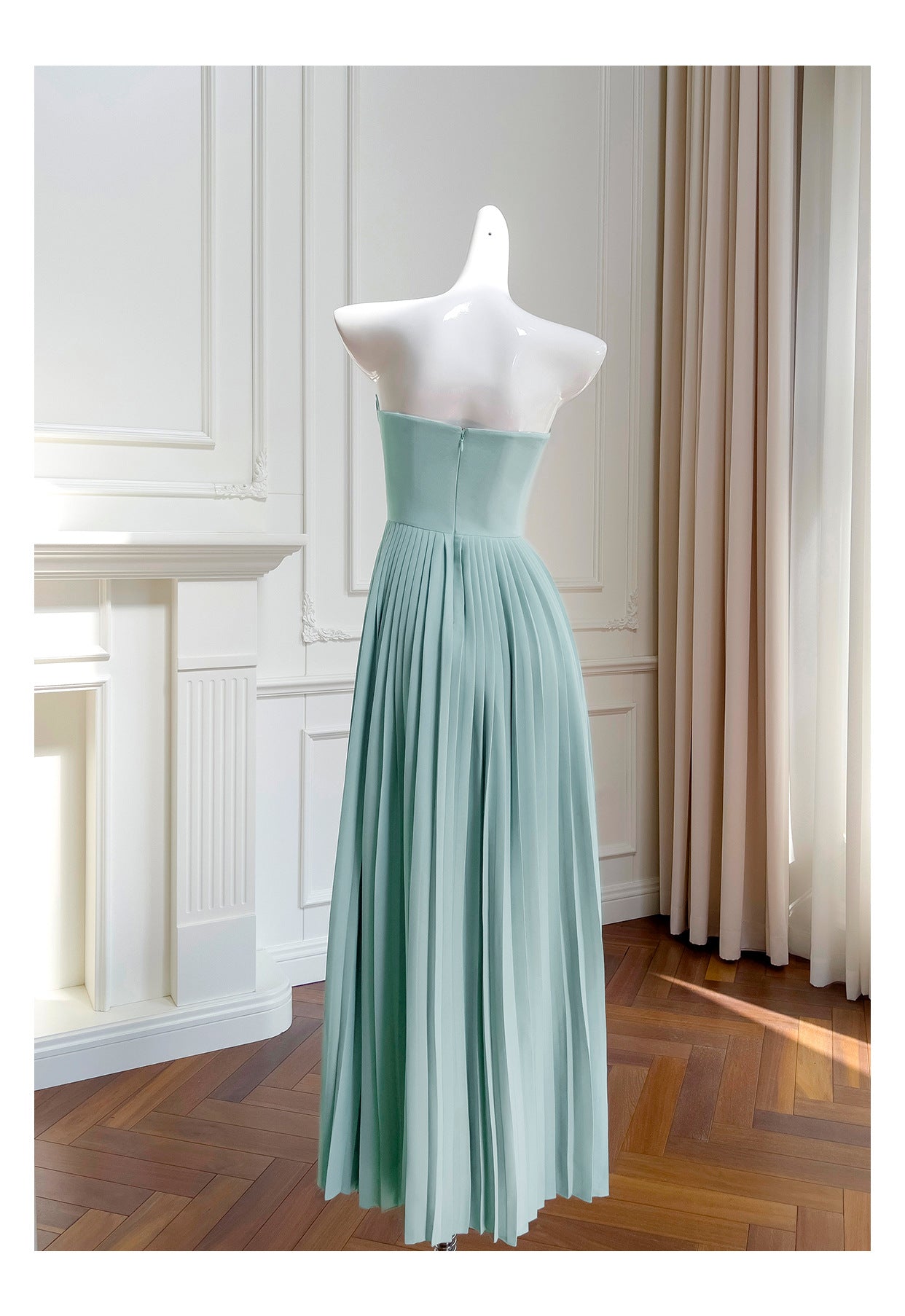 Simple A Line Sweetheart Blue Chiffon Long Prom Dresses Party Dress 20th Birthday Outfits Graduation Dresses DH1934