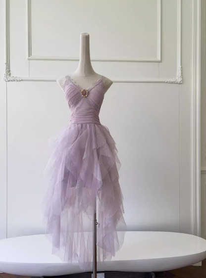 Cute A line Straps Tulle Pink Layers Short Mini Formal 8th Grade Homecoming Dresses Middle School Short Cocktail Dress Hoco Outfits DH1991