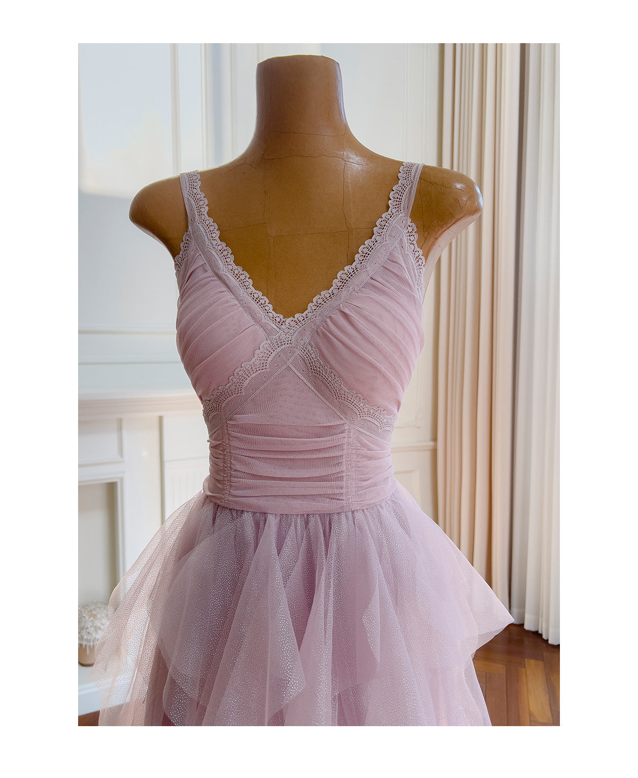 Cute A line Straps Tulle Pink Layers Short Mini Formal 8th Grade Homecoming Dresses Middle School Short Cocktail Dress Hoco Outfits DH1991