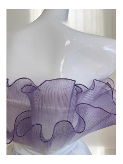 Modest Ball Gown Strapless Ombre Grape Formal Homecoming Dress Middle School Short 21st Birthday Outfits Graduation Dress Cocktail Dresses DH2180