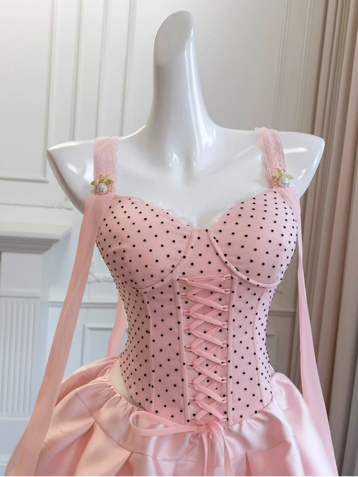Pretty Ball Gown Straps Pink Satin Formal Homecoming Dress Middle School Short 21st Birthday Outfits Graduation Dress Mini Cocktail Dresses DH2183