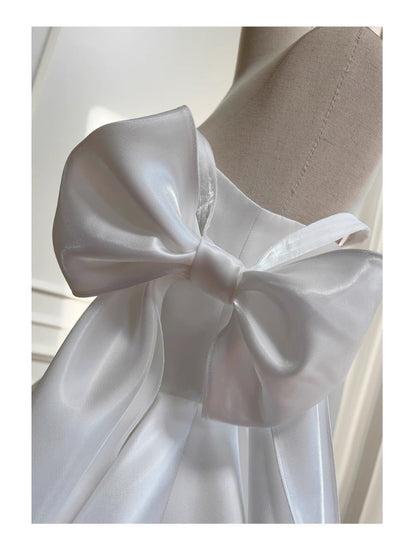 Cute A line Straps White Corset Back Mini Short Formal Cocktail Dress Homecoming Dresses Summer Middle School Hoco Dress Homecoming Outfits 19th Birthday Outfit DH2190