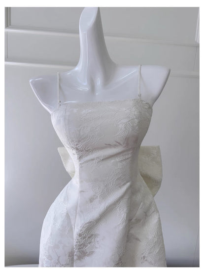 Aesthetic A line Spaghetti Straps White Floral Printed Pattern Formal Mini Homecoming Dress Short Cocktail Outfits Graduation Dress Hoco Dress DH2196