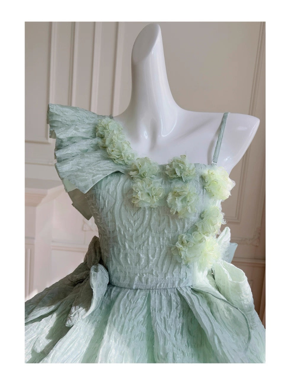 Cute Ball Gown Mint Green Satin Formal Short Mini Homecoming Dress Middle School 20th Birthday Outfits Graduation Dress Cocktail Dresses DH2200