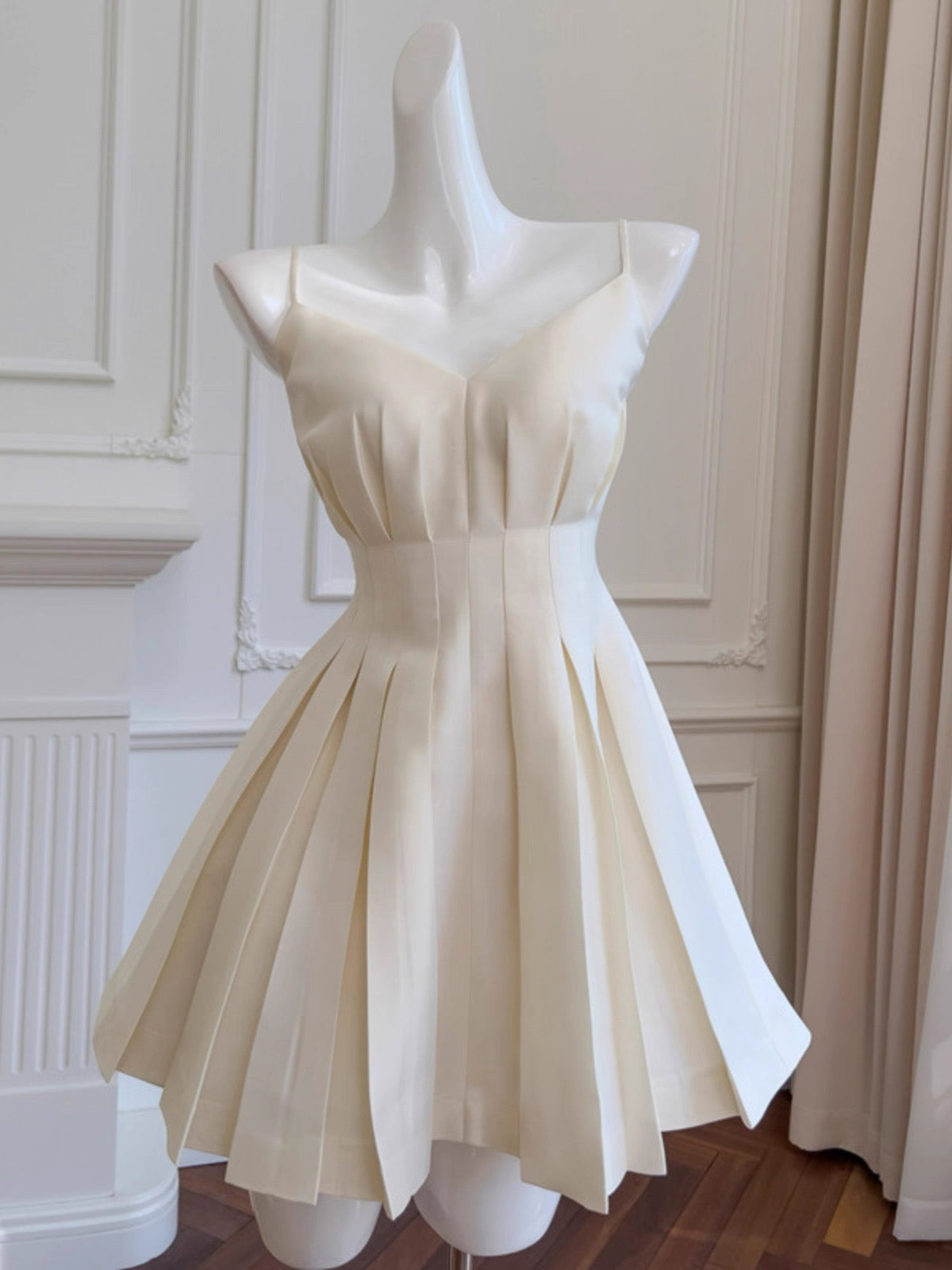 Robe de soirée courte en satin à bretelles spaghetti, coupe trapèze, tenue de cocktail, de remise de diplôme, Hoco DH2204