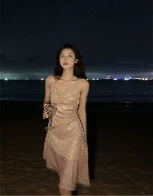 Cute High Low Sequin Backless Formal Homecoming Dress Middle School Short 16th Birthday Outfits Graduation Dress Cocktail Dresses DH2222