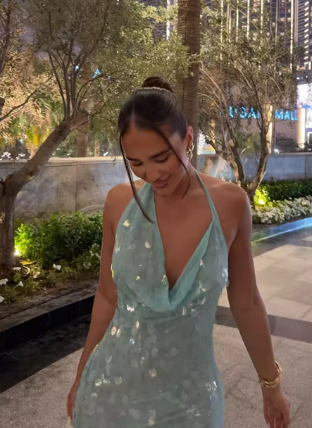 Elegant Mermaid Halter Light Green Sequin Long Prom Dresses Party Dress 21st Birthday Outfits Graduation Dresses DH2265