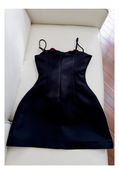 Pretty Ball Gown Spaghetti Straps Little Black Dress Formal Homecoming Dresses Middle School Short 21st Birthday Outfits Graduation Dress Mini Cocktail Dresses DH2305